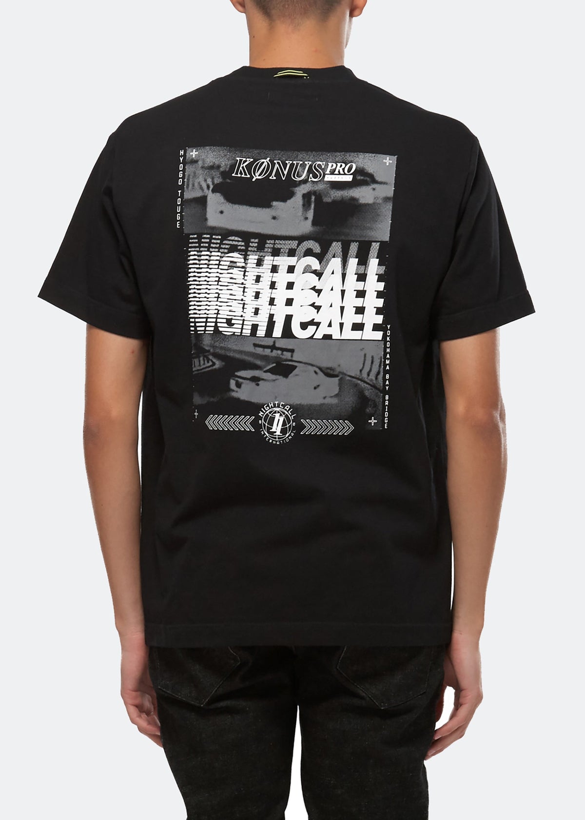 Men's Graphic Short Sleeve Tee in Black - Konus Brand