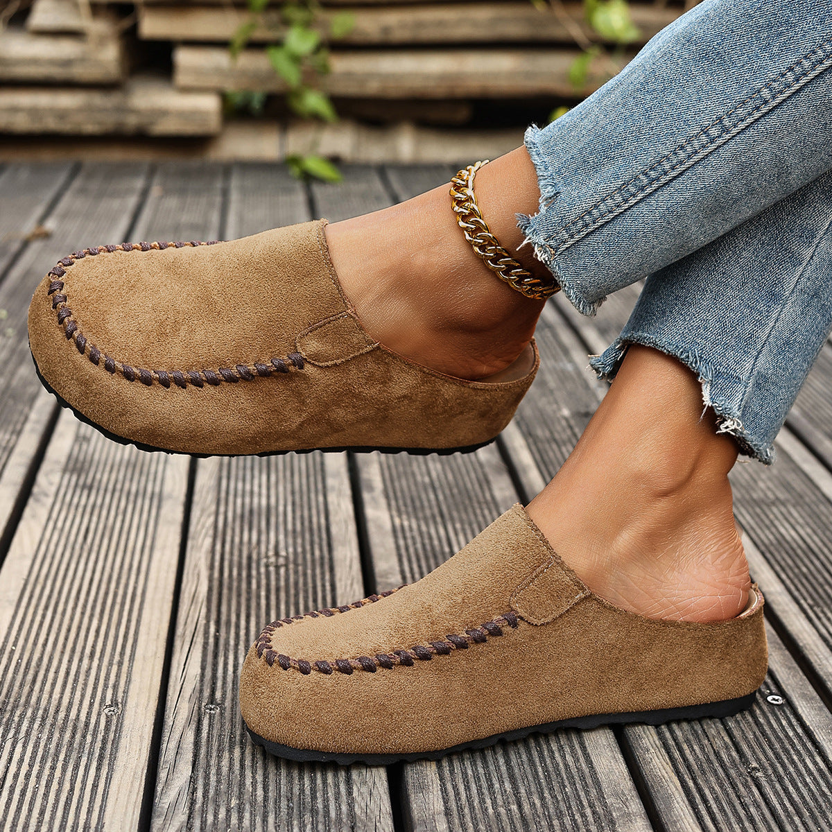 Round Toe Slip-Ons