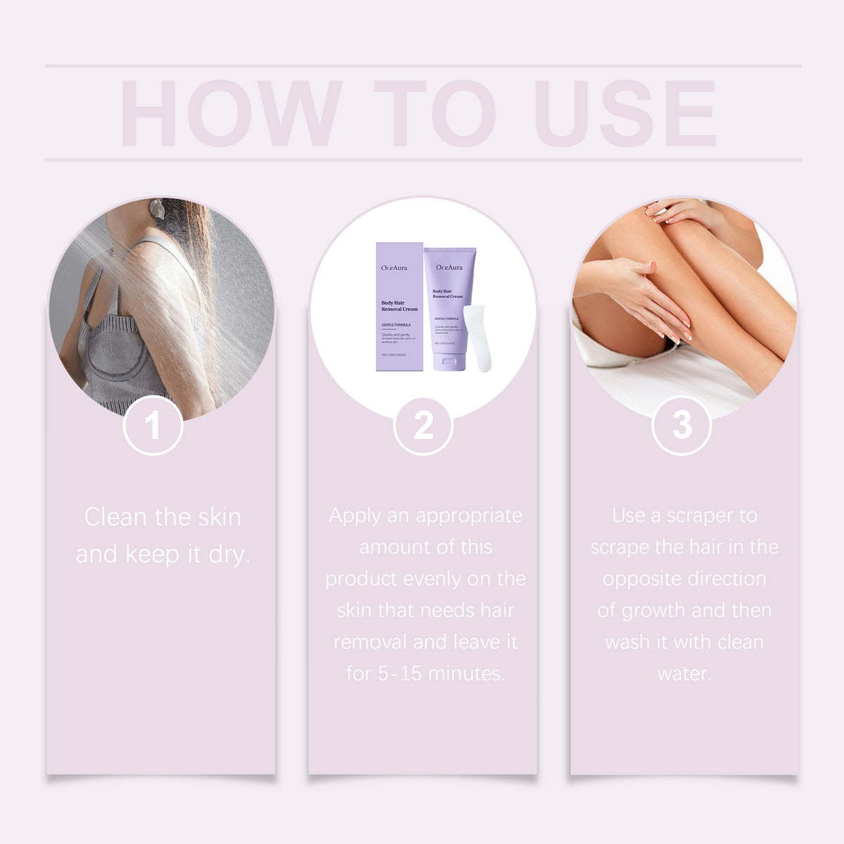 OceAura Body Hair Removal Cream