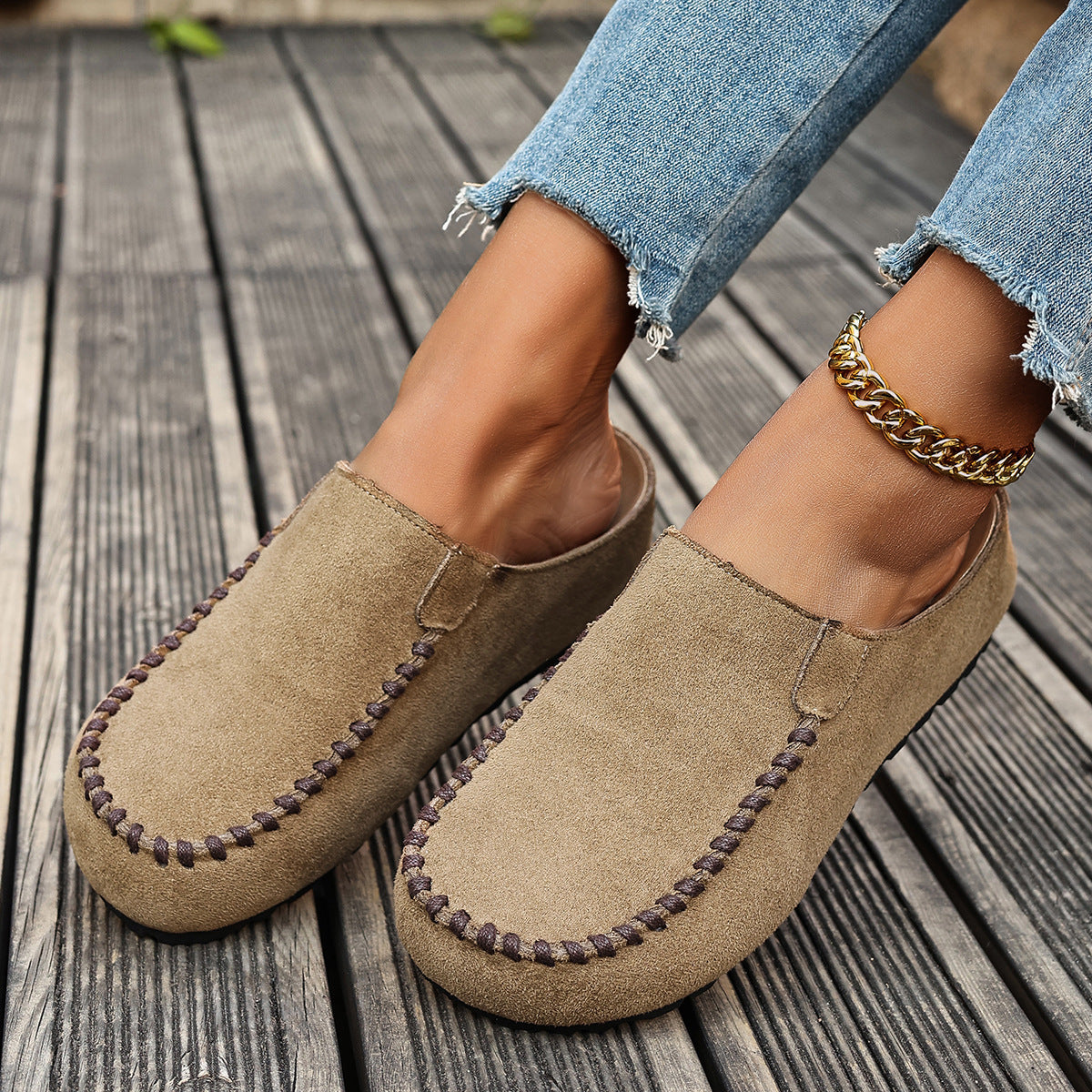 Round Toe Slip-Ons